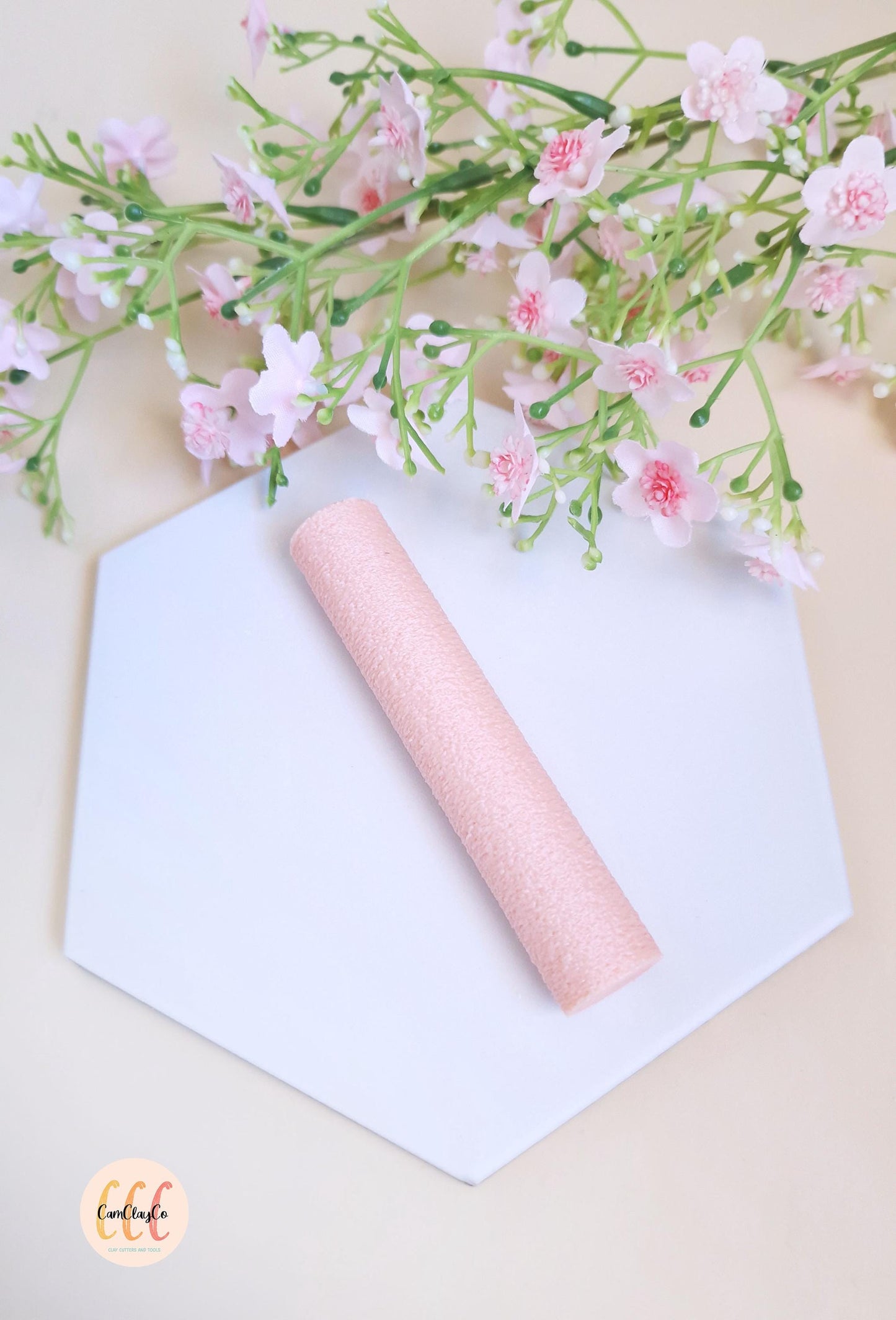 Rouleau texture 3D effet papier de verre pour la fabrication de bijoux en argile polymère