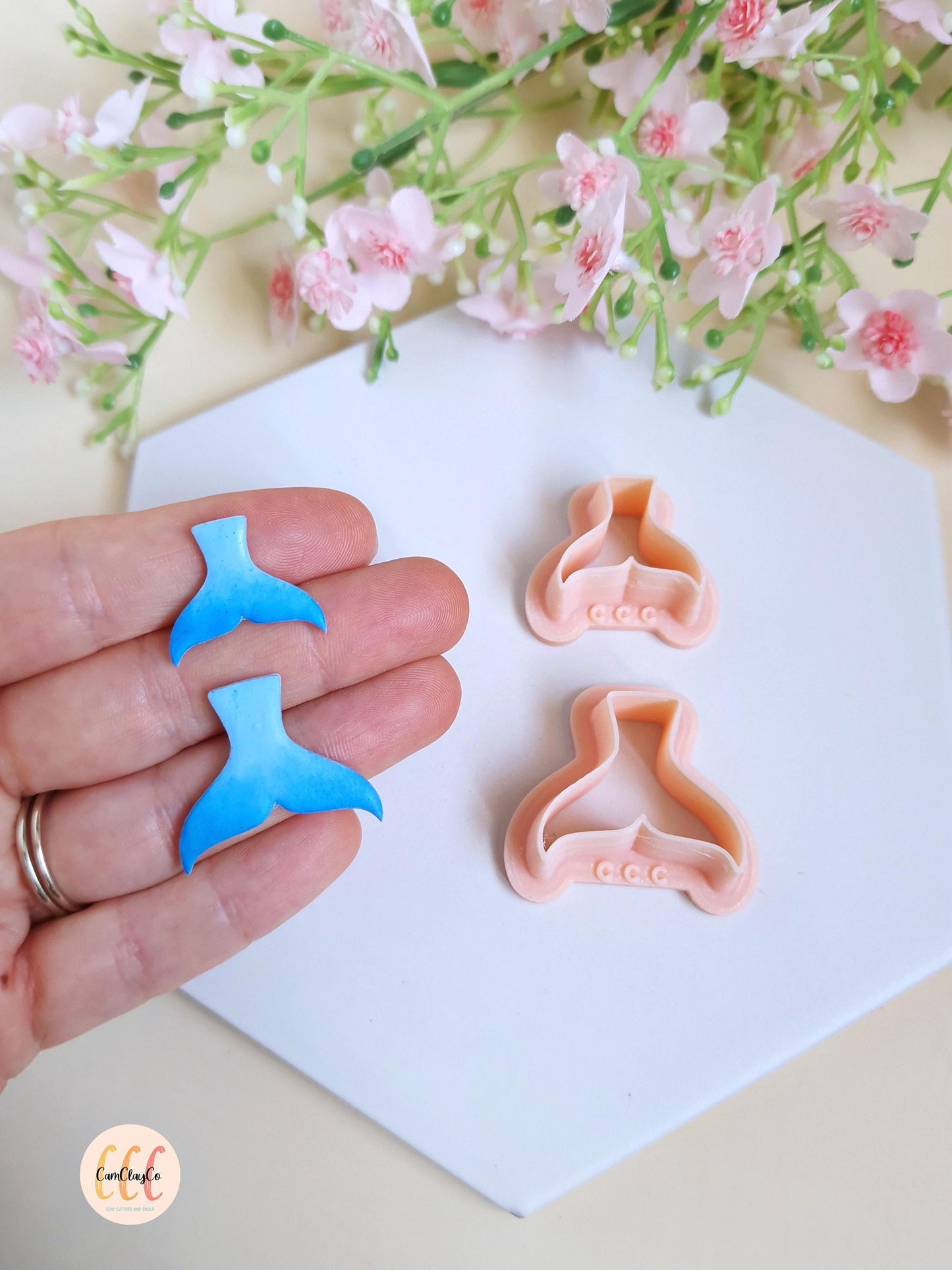 Emporte-pièces 3D forme de queues de baleine pour la fabrication de bijoux en argile polymère, créoles interchangeables, pampilles