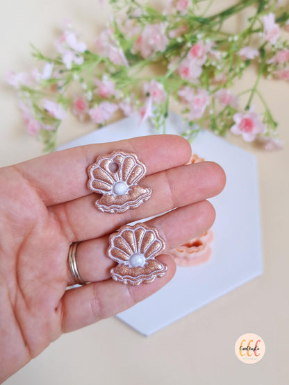 Emporte-pièce 3D forme de coquillage avec perle pour la fabrication de bijoux en argile polymère, créoles interchangeables, pampilles