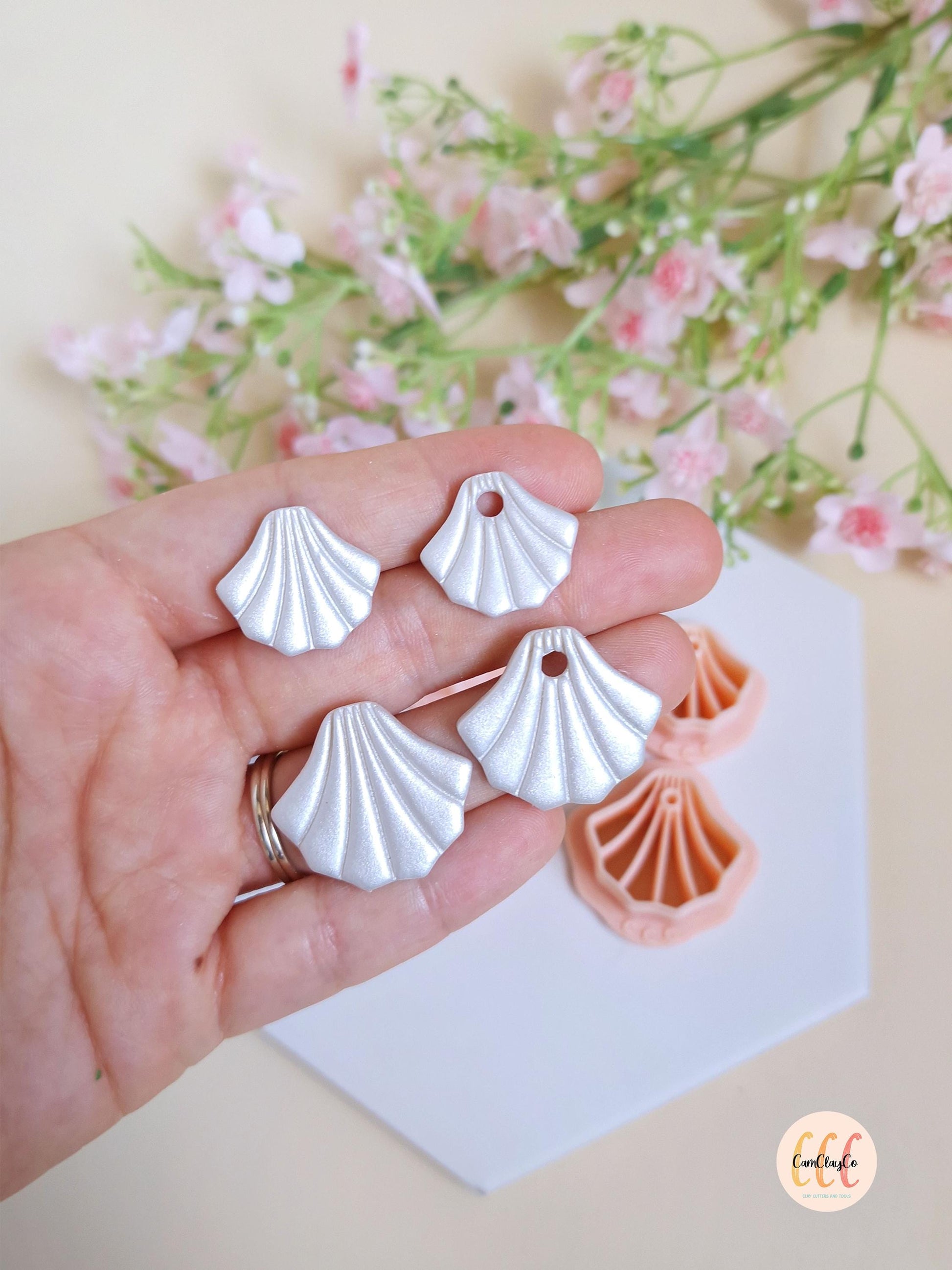 Emporte-pièce 3D forme de coquillage géométrique pour la fabrication de bijoux en argile polymère, créoles interchangeables, pampilles