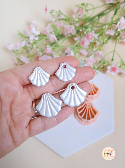 Emporte-pièce 3D forme de coquillage géométrique pour la fabrication de bijoux en argile polymère, créoles interchangeables, pampilles