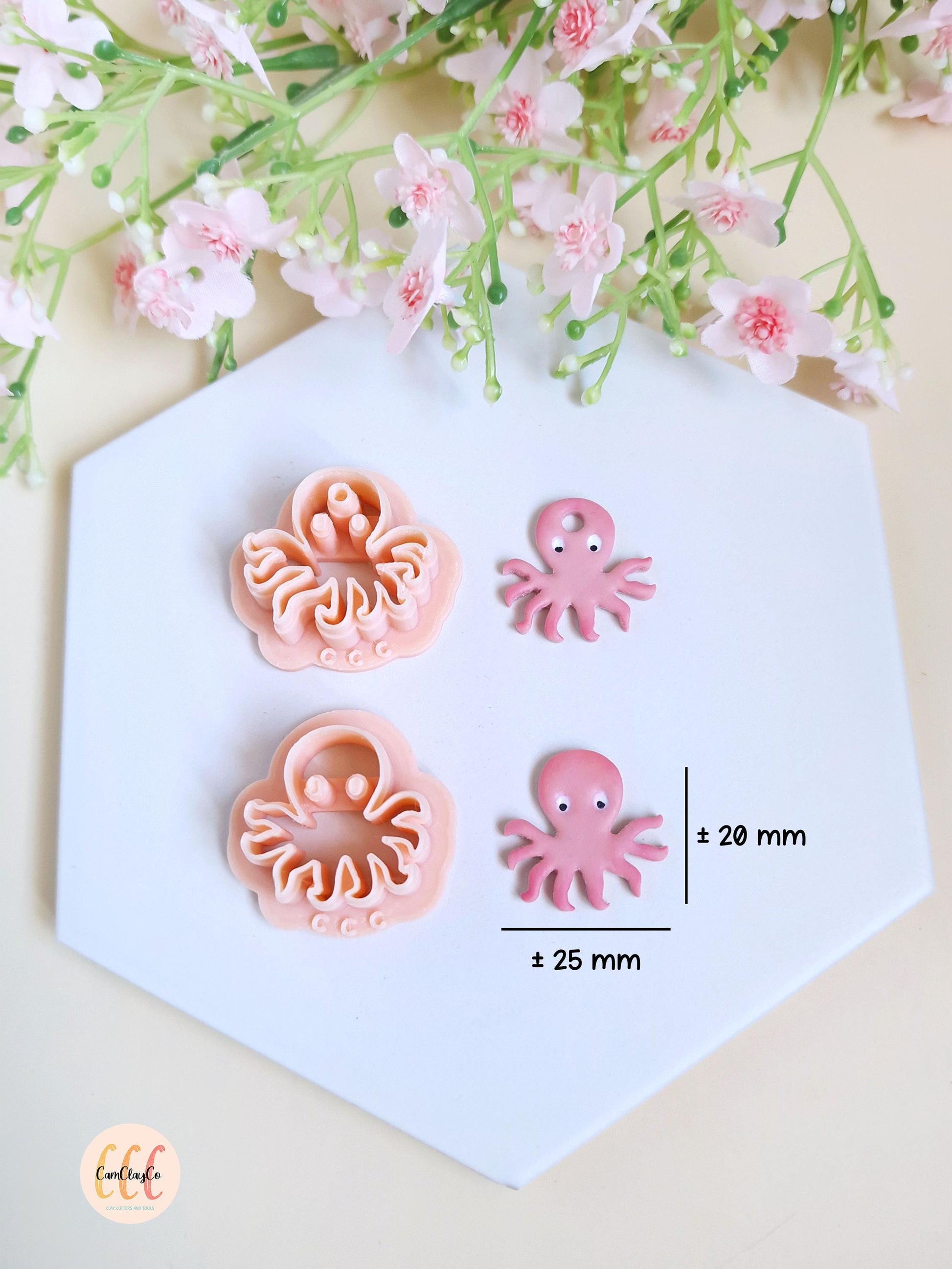 Emporte-pièce 3D forme de pieuvre pour la fabrication de bijoux en argile polymère, créoles interchangeables, pampilles