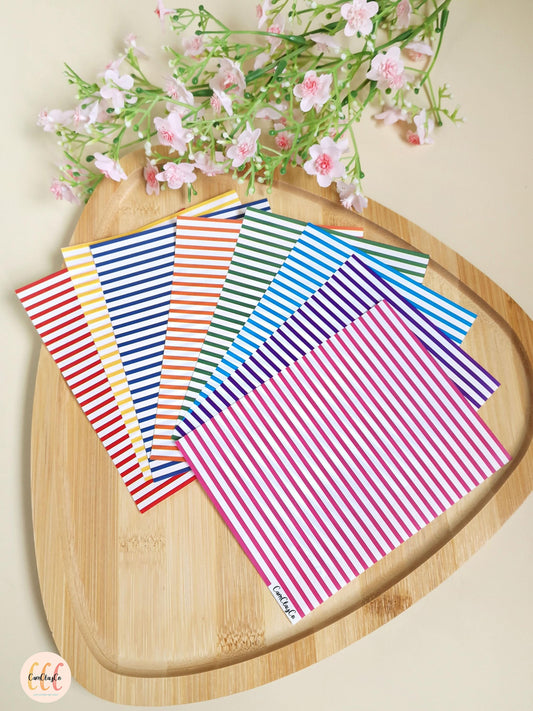 Feuille de transfert soluble à l'eau - Lignes couleurs