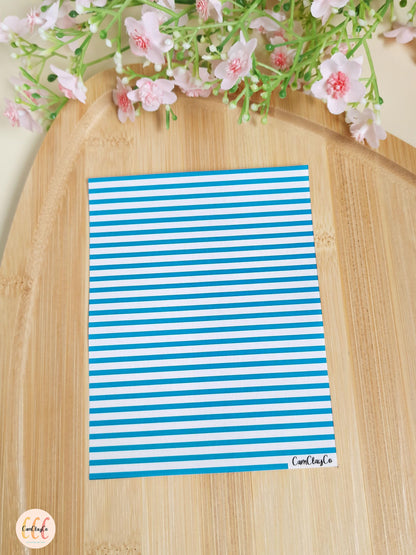 Feuille de transfert soluble à l'eau - Lignes couleurs