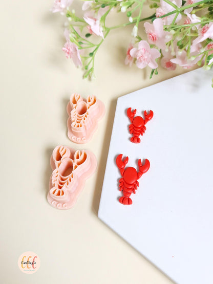 Emporte-pièce 3D forme de homard pour la fabrication de bijoux en argile polymère, créoles interchangeables, pampilles