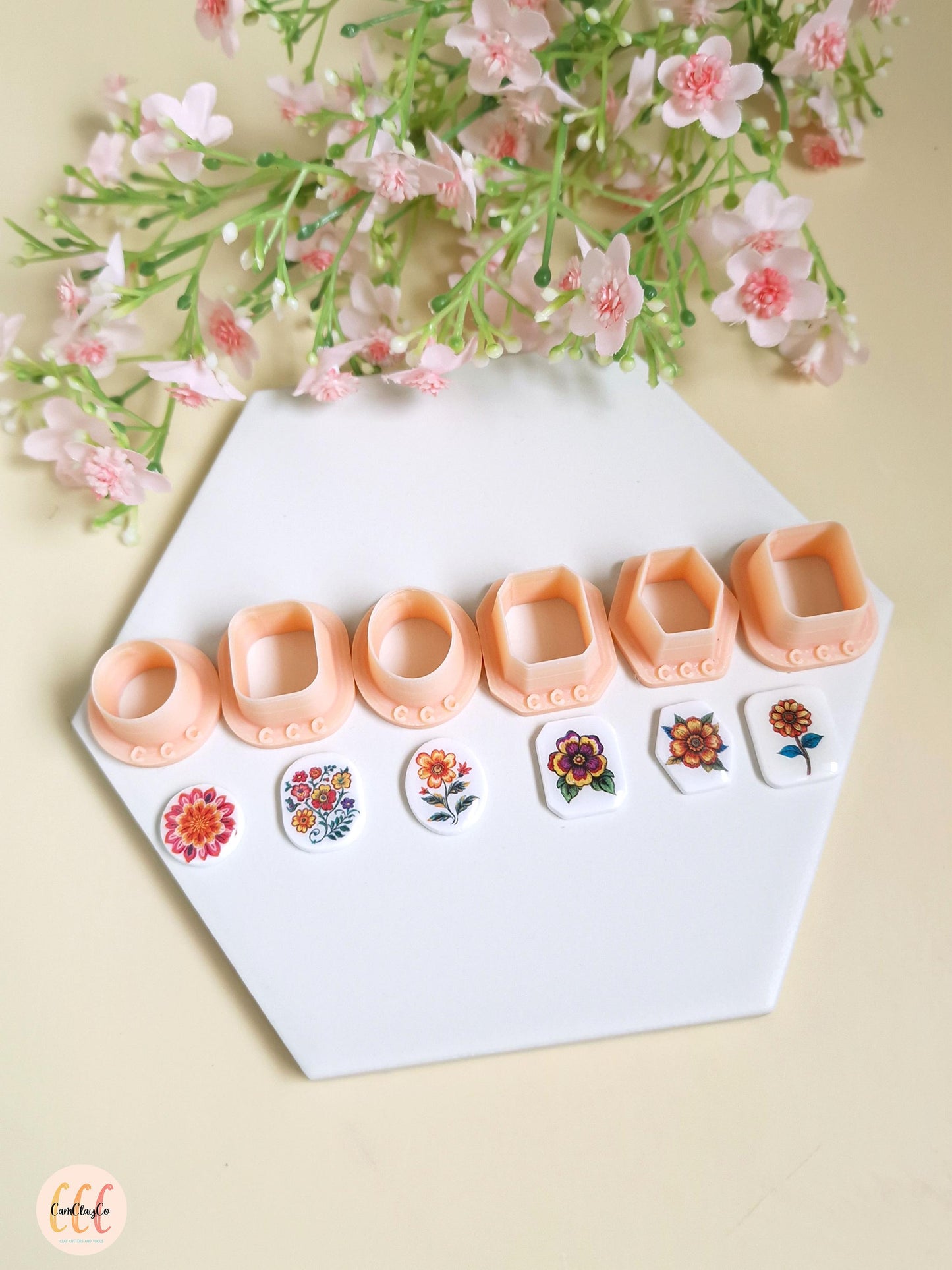 Feuille de transfert soluble à l'eau - Single flowers