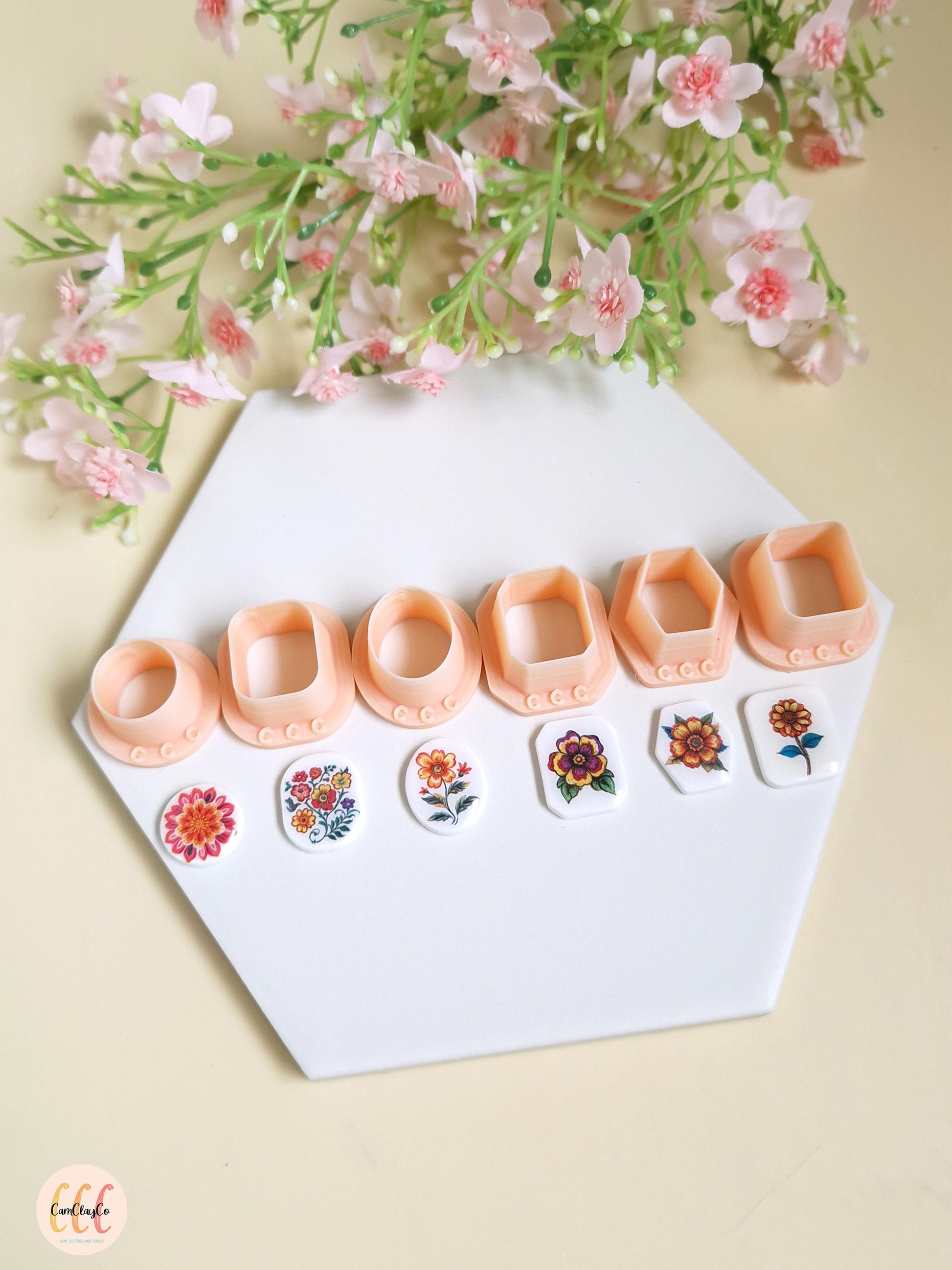 Feuille de transfert soluble à l'eau - Single flowers