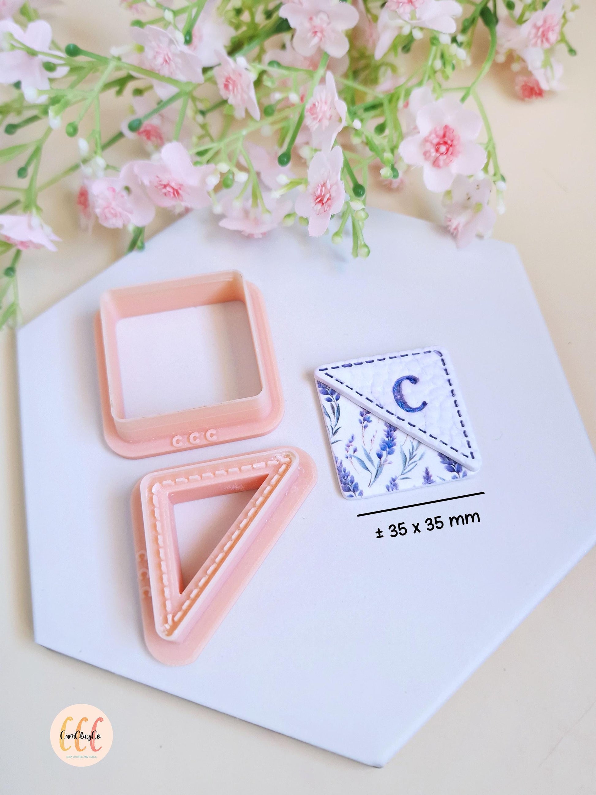 Emporte-pièce 3D marque-pages angle pour les créations en argile polymère