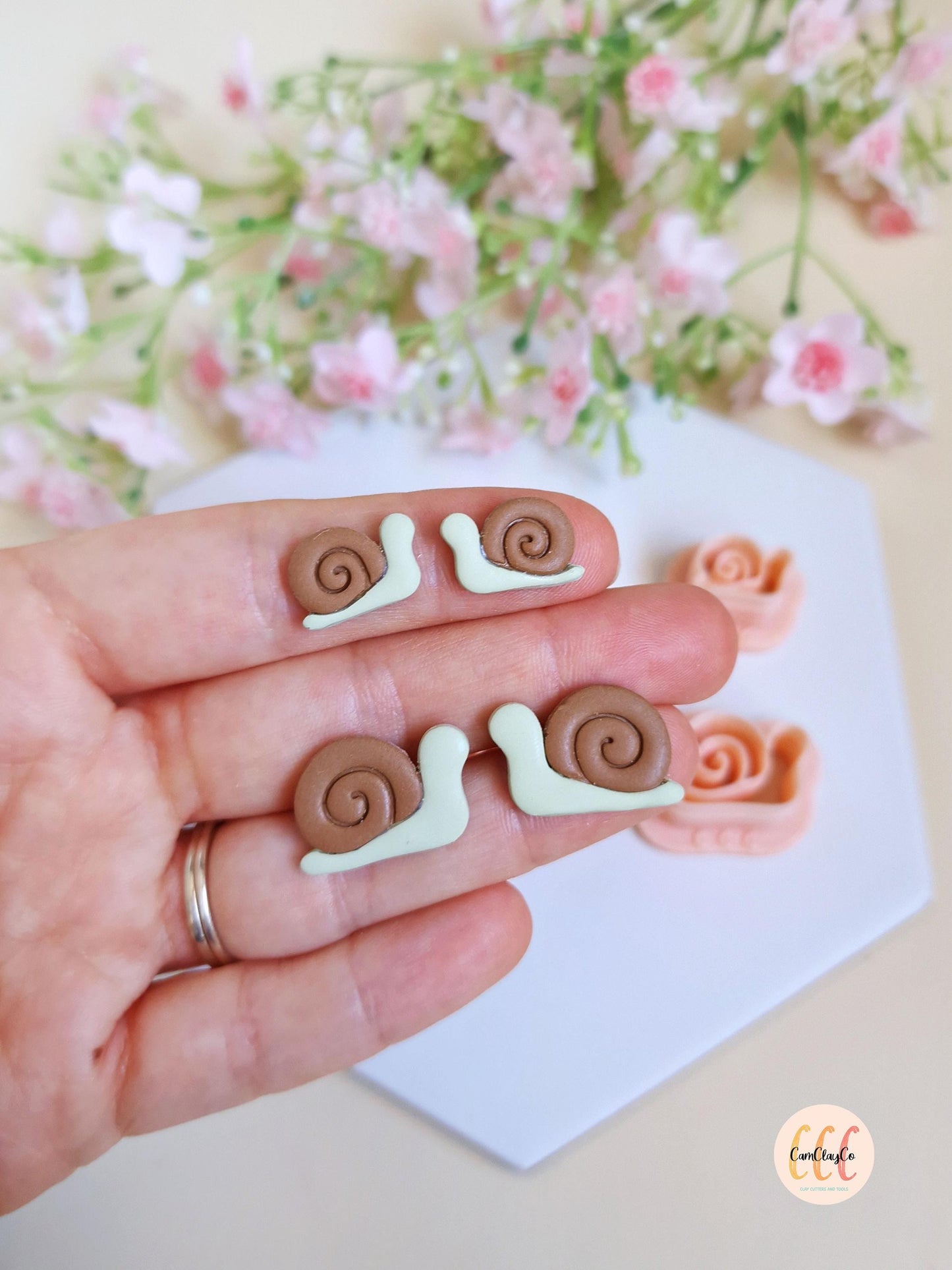 Emporte-pièces 3D en forme d'escargots pour la fabrication de bijoux en argile polymère, créoles interchangeables, pampilles
