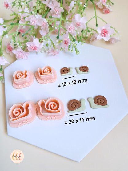 Emporte-pièces 3D en forme d'escargots pour la fabrication de bijoux en argile polymère, créoles interchangeables, pampilles