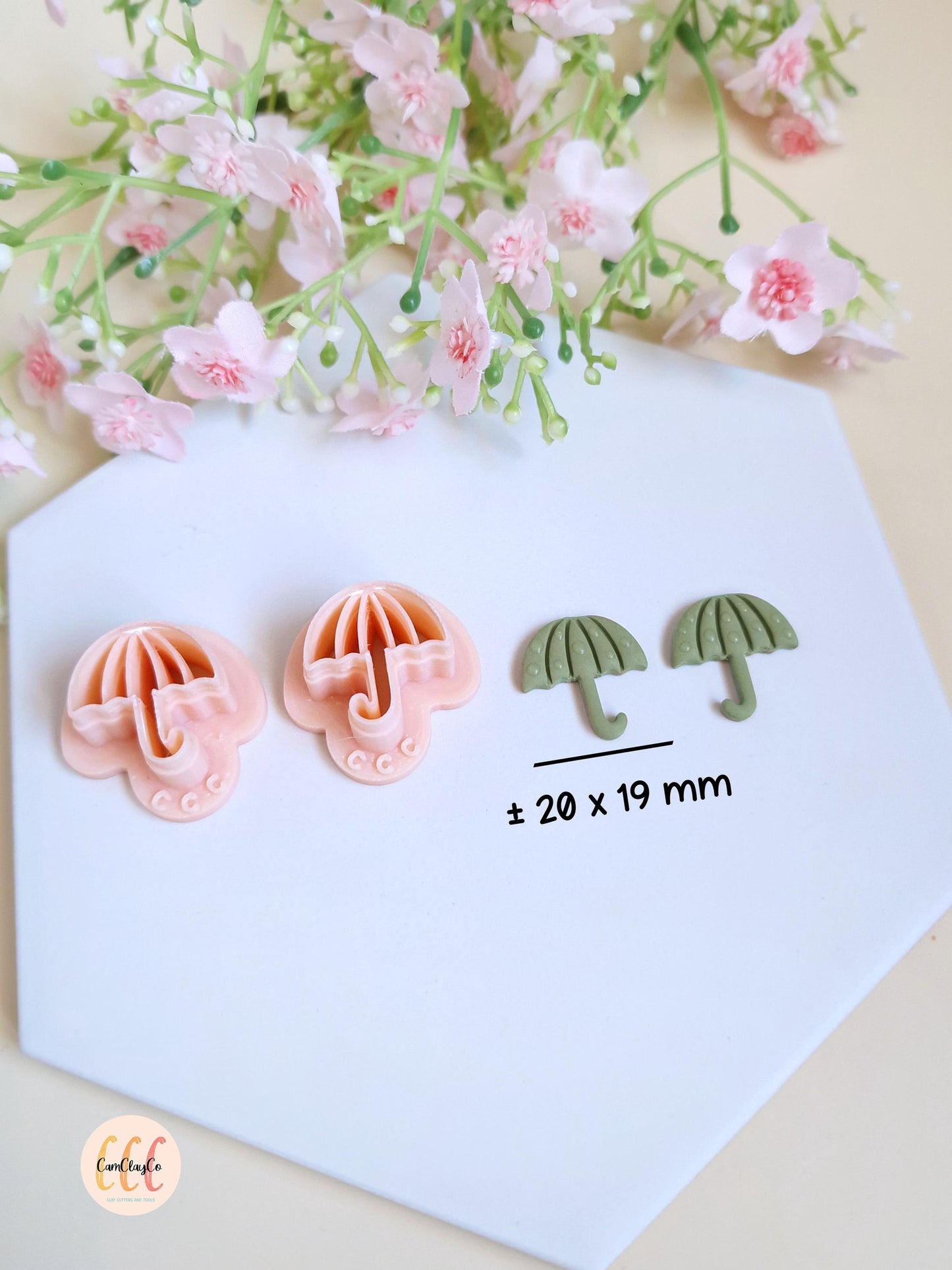 Emporte-pièces 3D en forme de parapluie pour la fabrication de bijoux en argile polymère, créoles interchangeables, pampilles