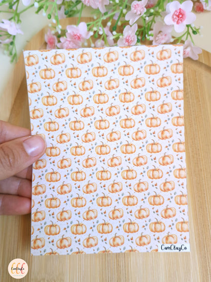 Feuille de transfert soluble à l'eau pour la fabrication de bijoux en argile polymère - Pumpkin 05