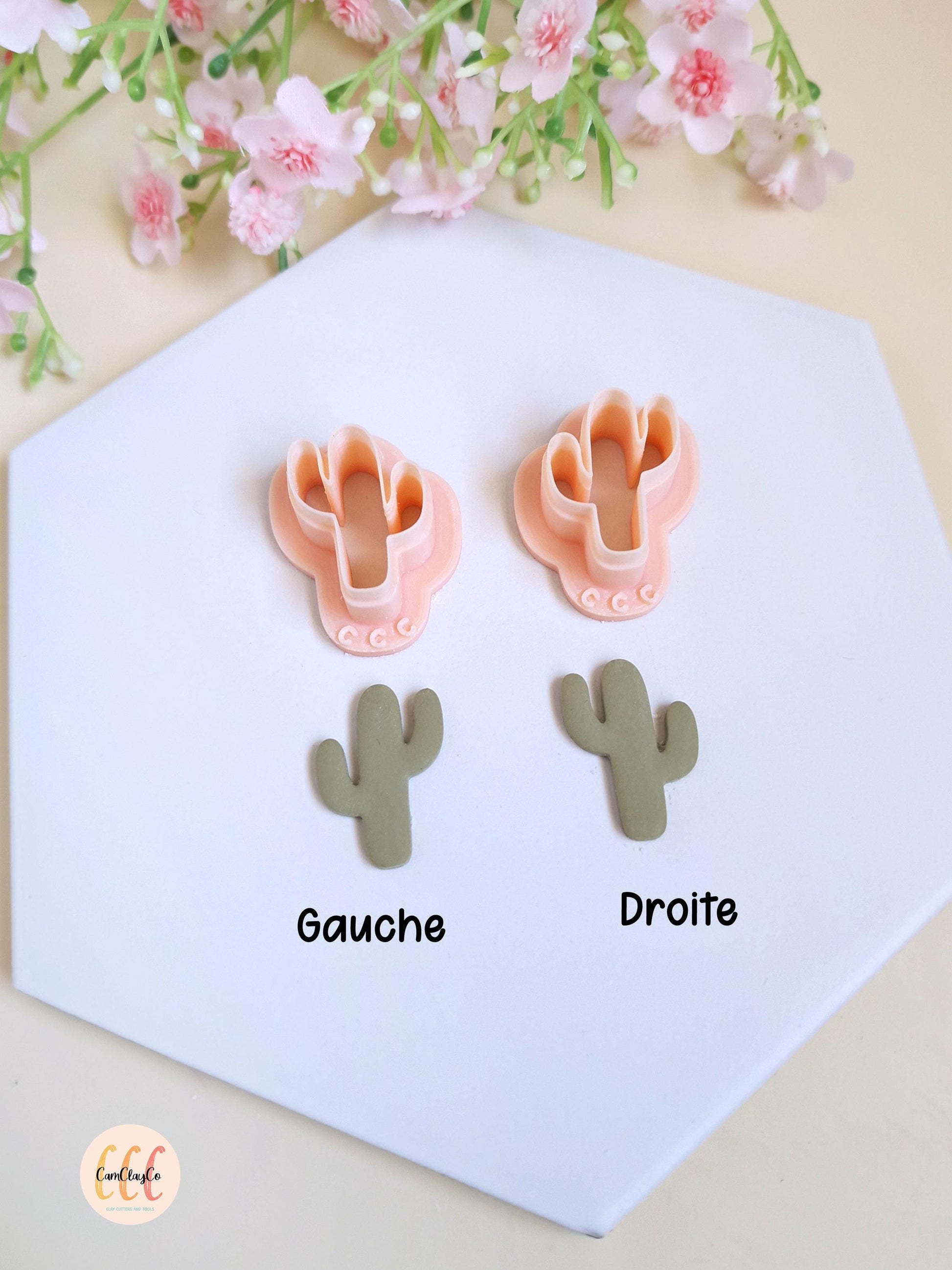 Emporte-pièces 3D en forme de cactus pour la fabrication de bijoux en argile polymère - Texas collection