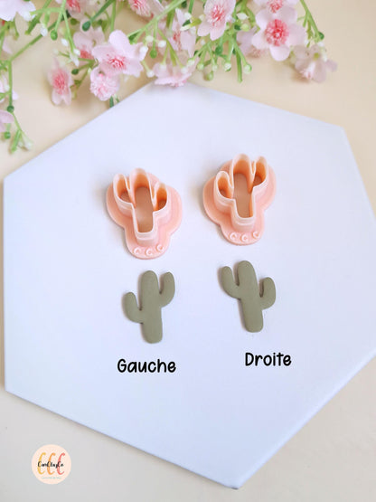 Emporte-pièces 3D en forme de cactus pour la fabrication de bijoux en argile polymère - Texas collection