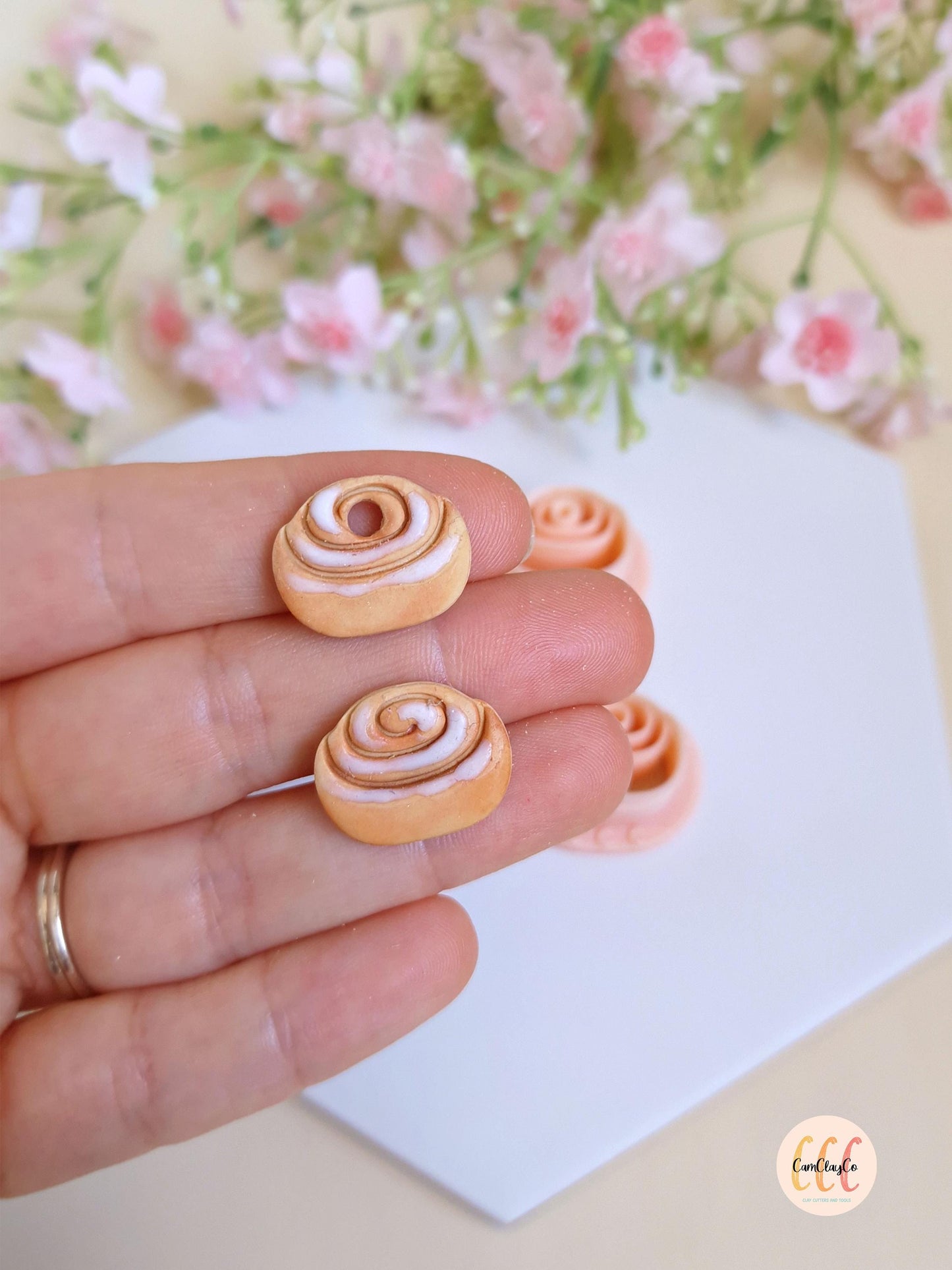 Emporte-pièces 3D en forme de roulé à la cannelle pour la fabrication de bijoux en argile polymère, créoles interchangeables, pampilles