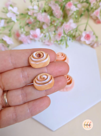 Emporte-pièces 3D en forme de roulé à la cannelle pour la fabrication de bijoux en argile polymère, créoles interchangeables, pampilles