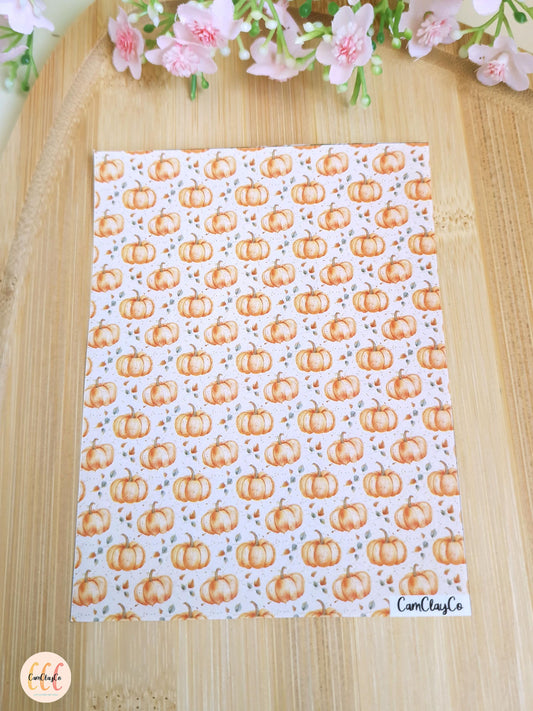 Feuille de transfert soluble à l'eau pour la fabrication de bijoux en argile polymère - Pumpkin 05