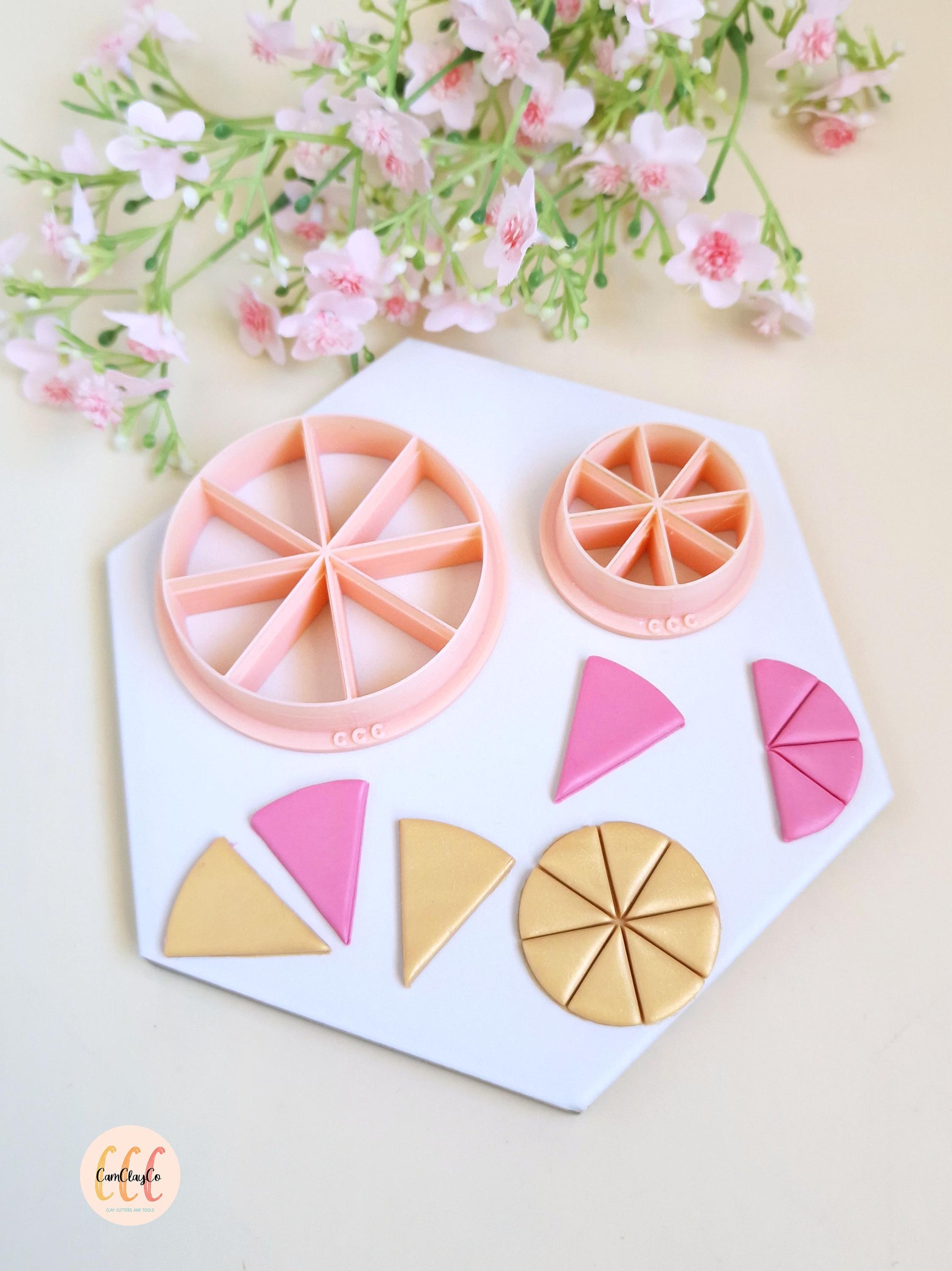 Emporte-pièce 3D roue, camembert, pour recettes de couleurs en argile polymère