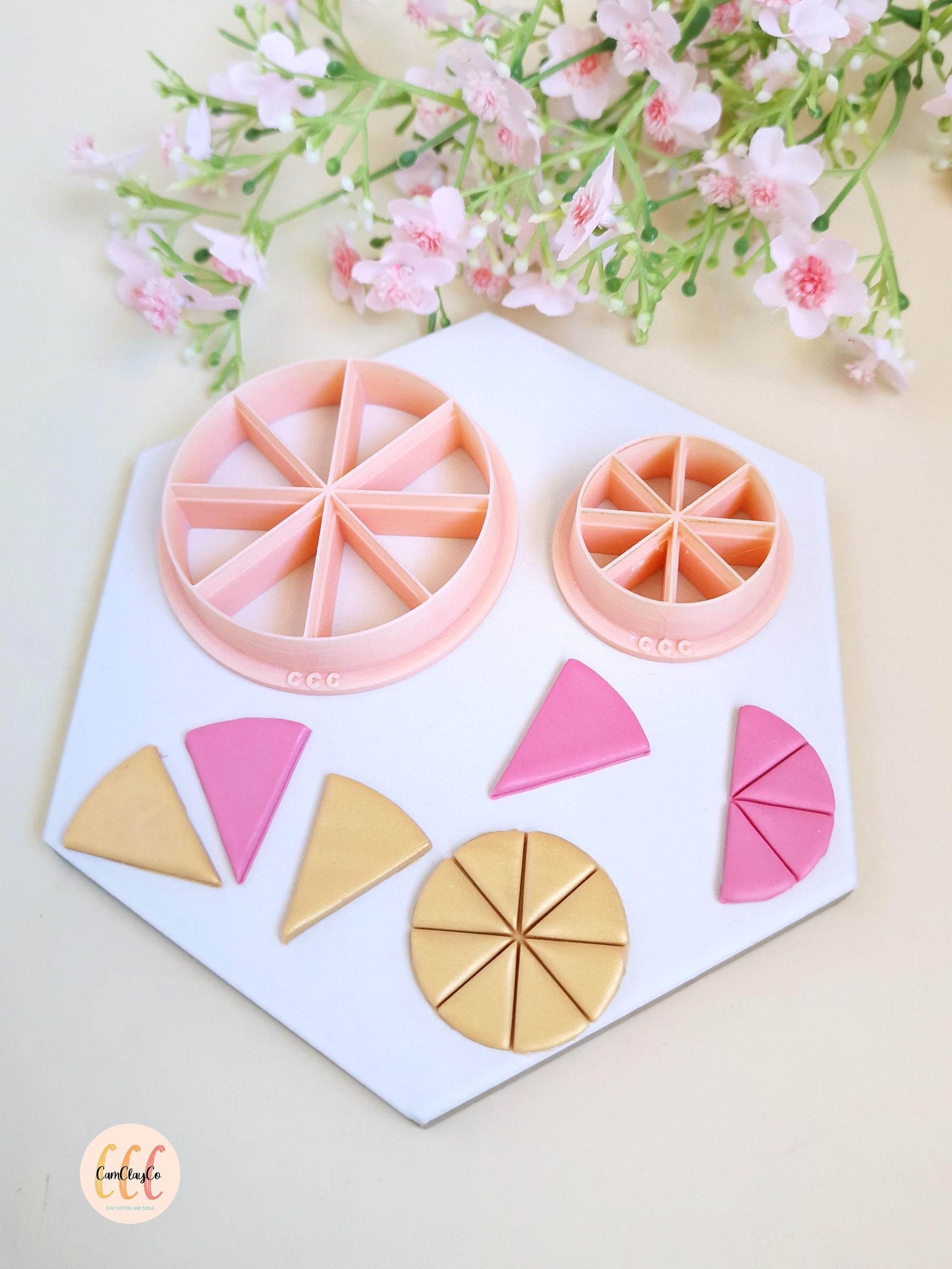 Emporte-pièce 3D roue, camembert, pour recettes de couleurs en argile polymère