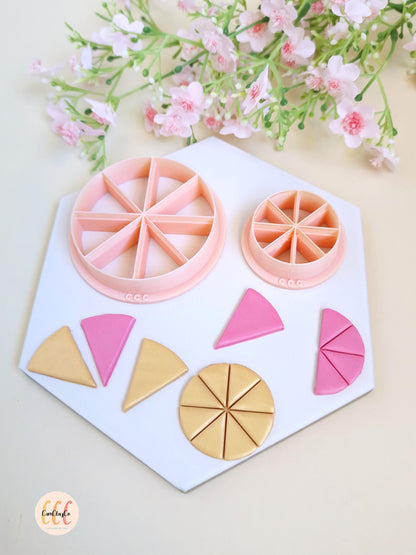 Emporte-pièce 3D roue, camembert, pour recettes de couleurs en argile polymère