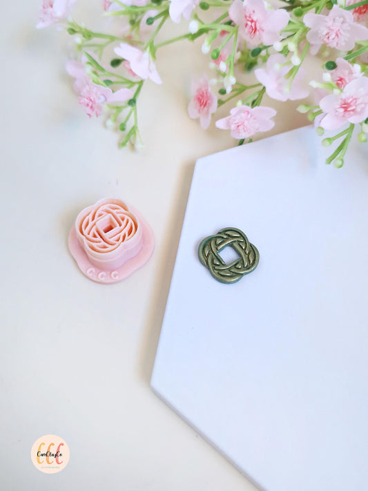 Emporte-pièces 3D en forme de nœud celtique pour la fabrication de bijoux en argile polymère, créoles interchangeables, pampilles