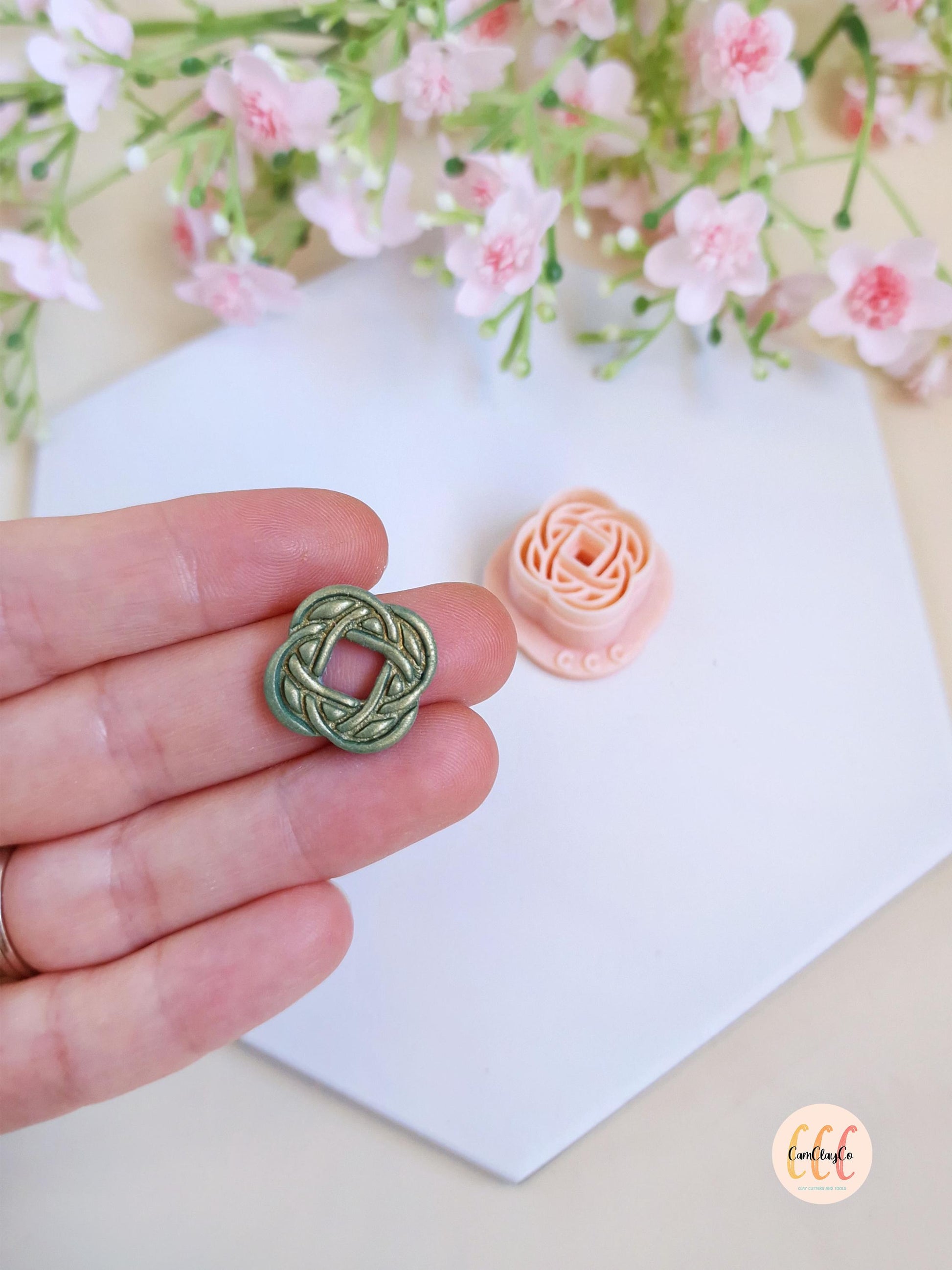 Emporte-pièces 3D en forme de nœud celtique pour la fabrication de bijoux en argile polymère, créoles interchangeables, pampilles