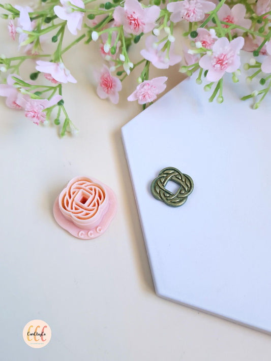 Emporte-pièces 3D en forme de nœud celtique pour la fabrication de bijoux en argile polymère, créoles interchangeables, pampilles