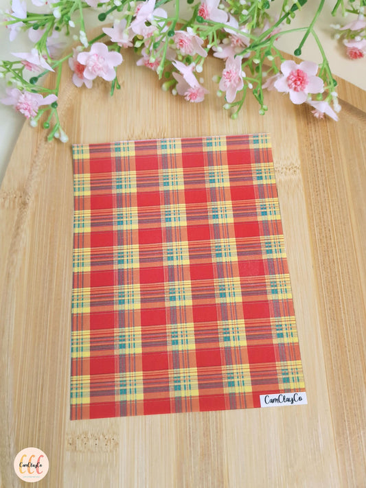 Feuille de transfert soluble à l'eau pour la fabrication de bijoux en argile polymère - Madras 01