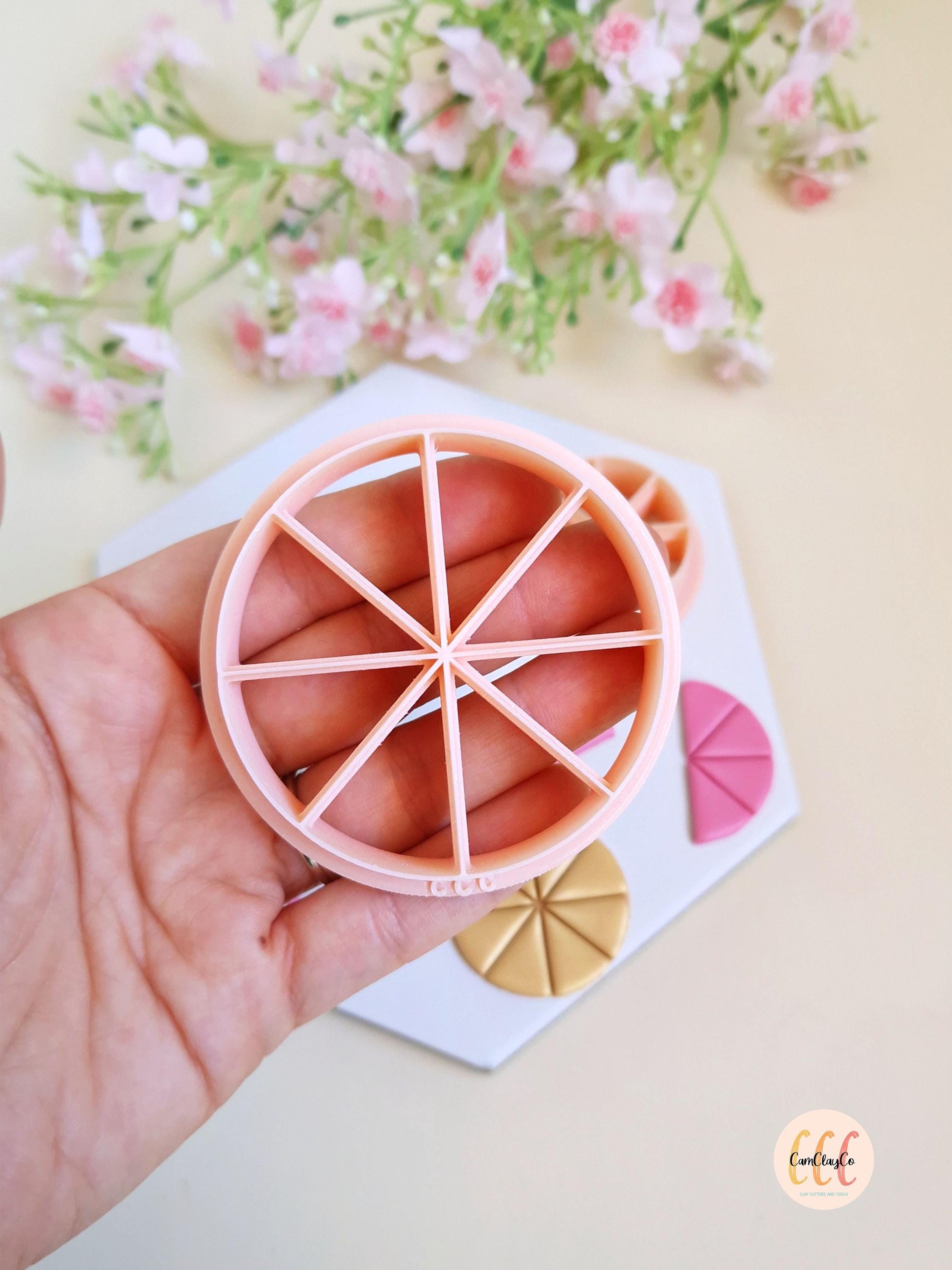 Emporte-pièce 3D roue, camembert, pour recettes de couleurs en argile polymère