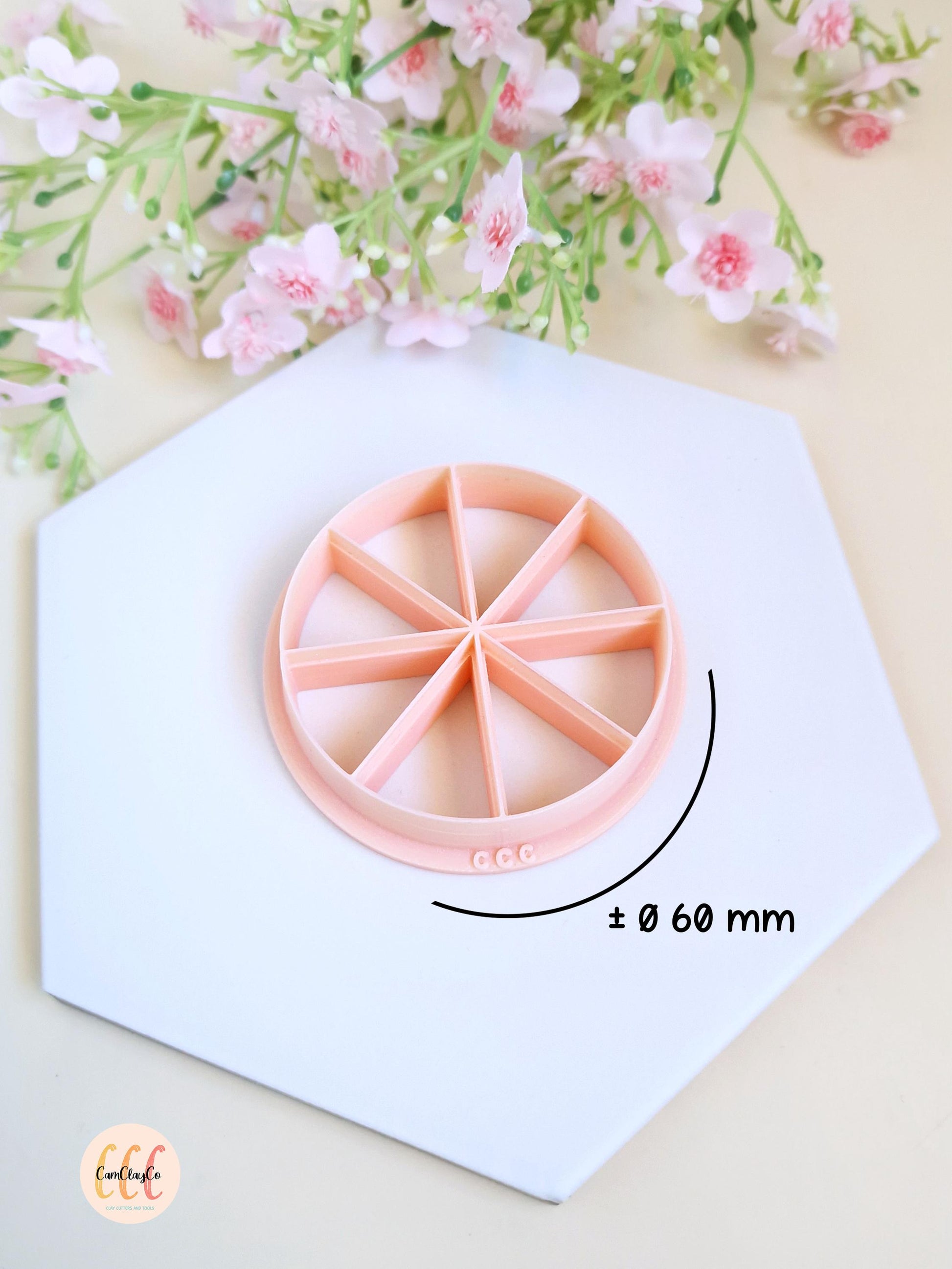 Emporte-pièce 3D roue, camembert, pour recettes de couleurs en argile polymère