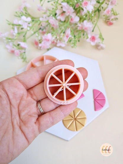 Emporte-pièce 3D roue, camembert, pour recettes de couleurs en argile polymère