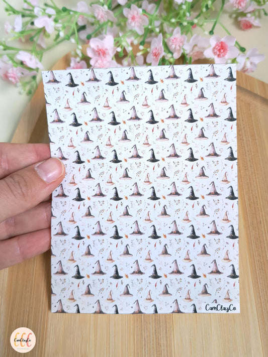 Feuille de transfert soluble à l'eau - Chapeaux sorcière 01