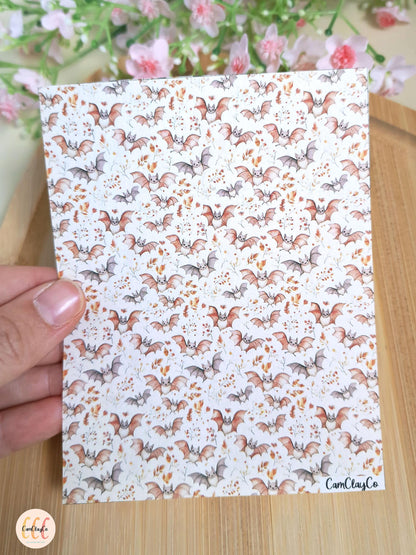 Feuille de transfert soluble à l'eau - Chauve-souris 01