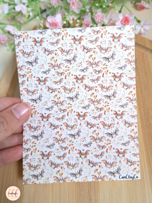 Feuille de transfert soluble à l'eau - Chauve-souris 01