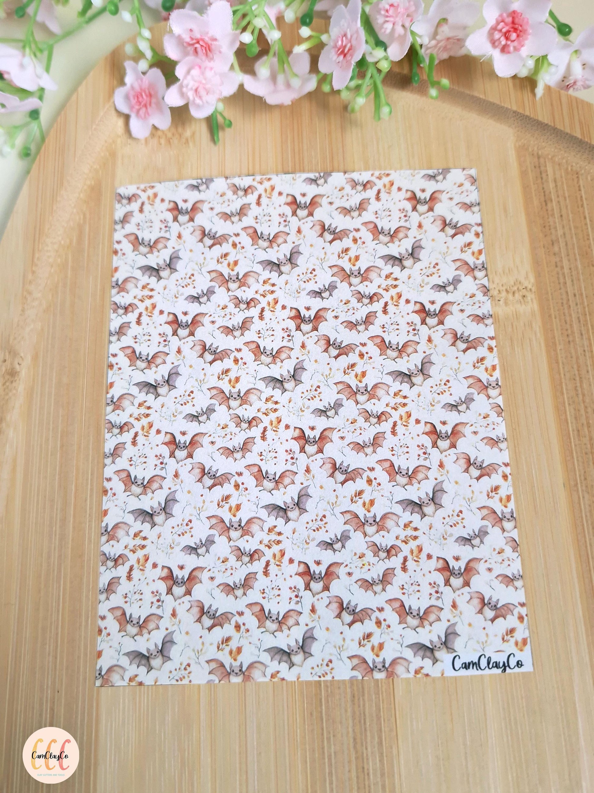 Feuille de transfert soluble à l'eau - Chauve-souris 01