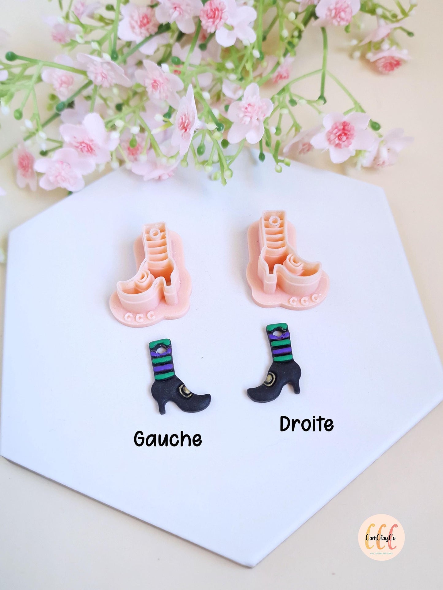 Emporte-pièces 3D en forme de chaussures de sorcière pour la fabrication de bijoux en argile polymère