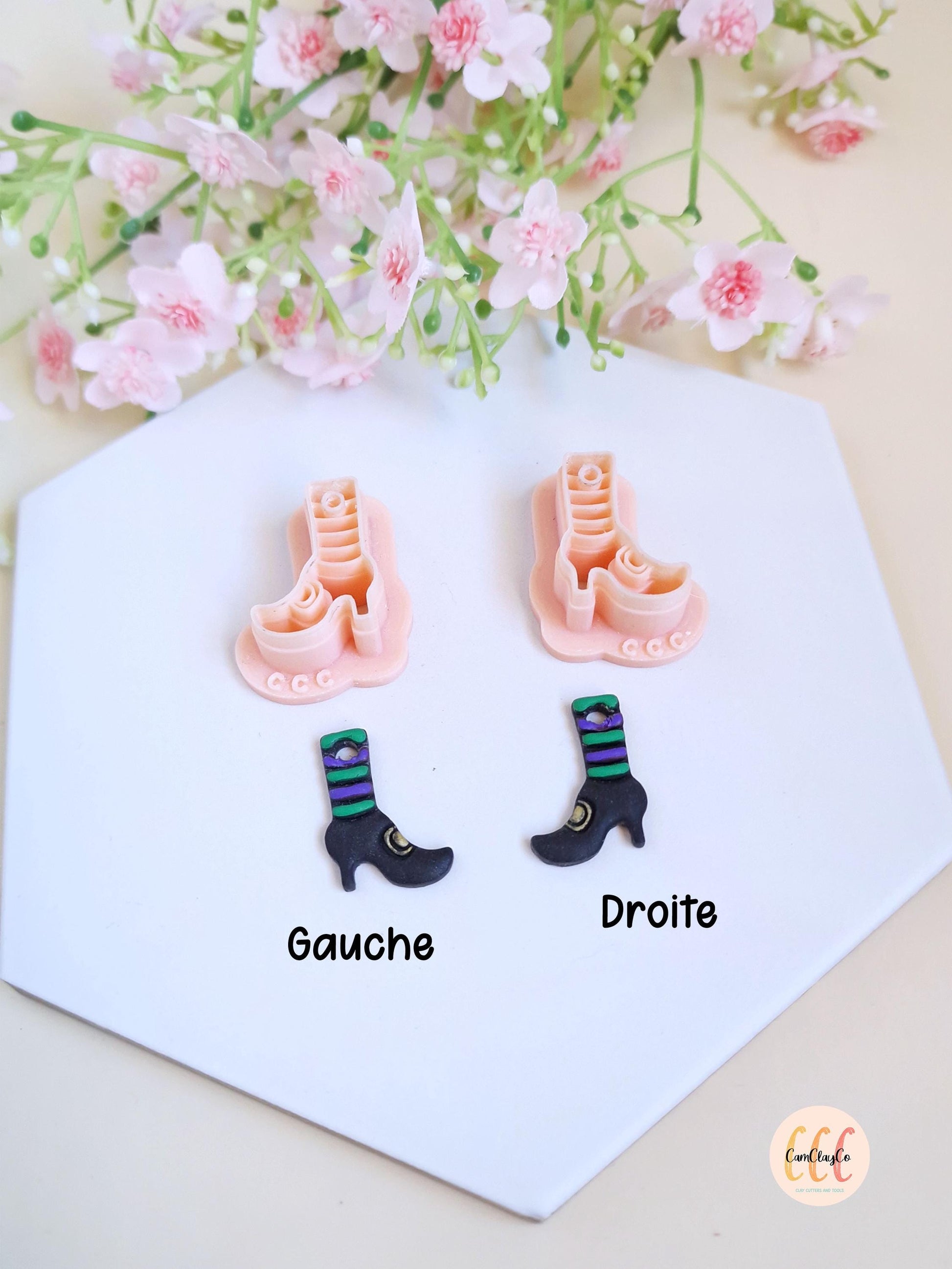 Emporte-pièces 3D en forme de chaussures de sorcière pour la fabrication de bijoux en argile polymère