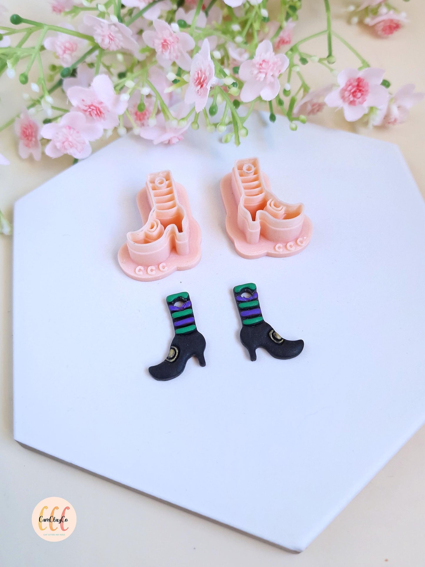 Emporte-pièces 3D en forme de chaussures de sorcière pour la fabrication de bijoux en argile polymère