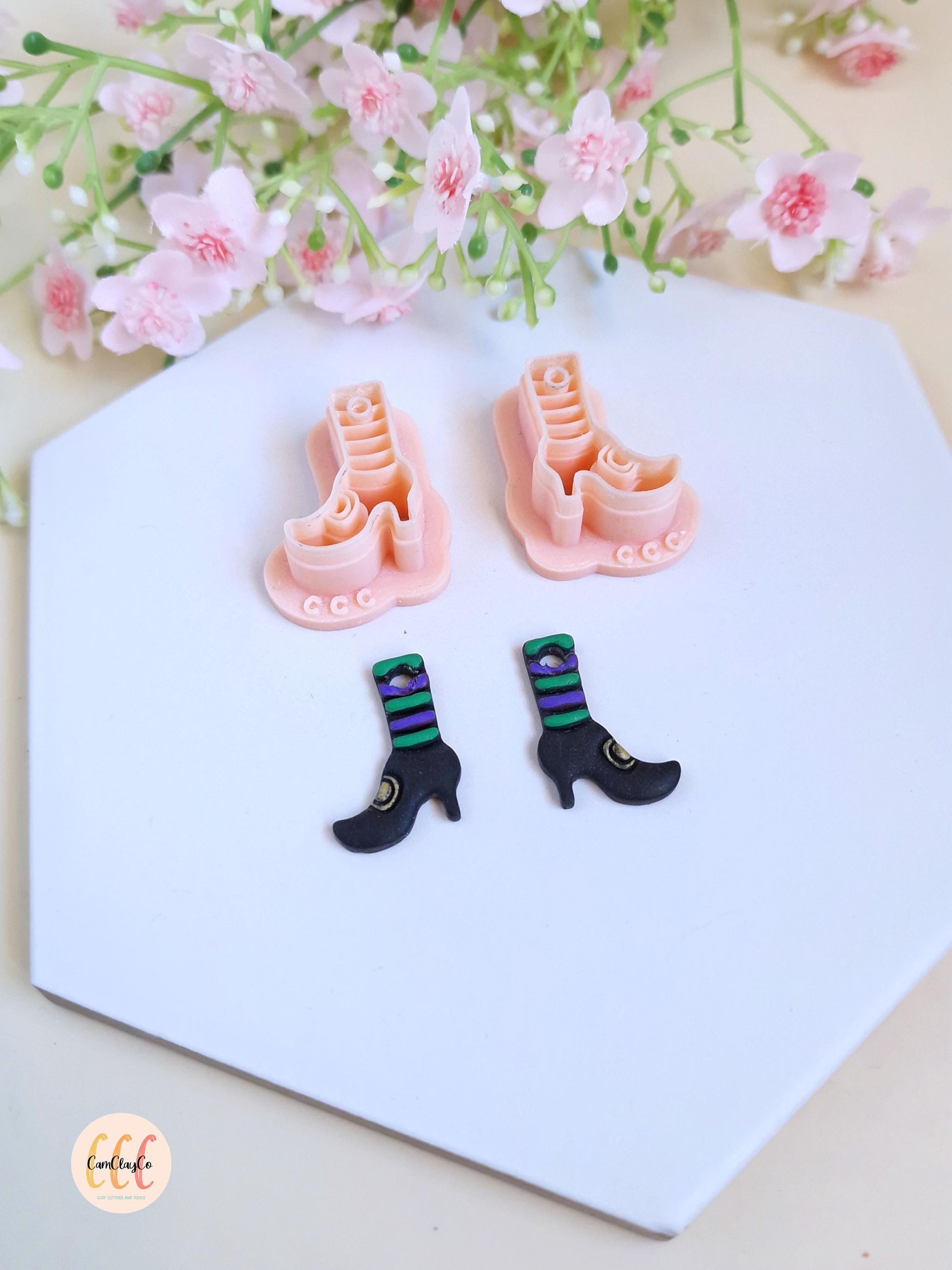 Emporte-pièces 3D en forme de chaussures de sorcière pour la fabrication de bijoux en argile polymère