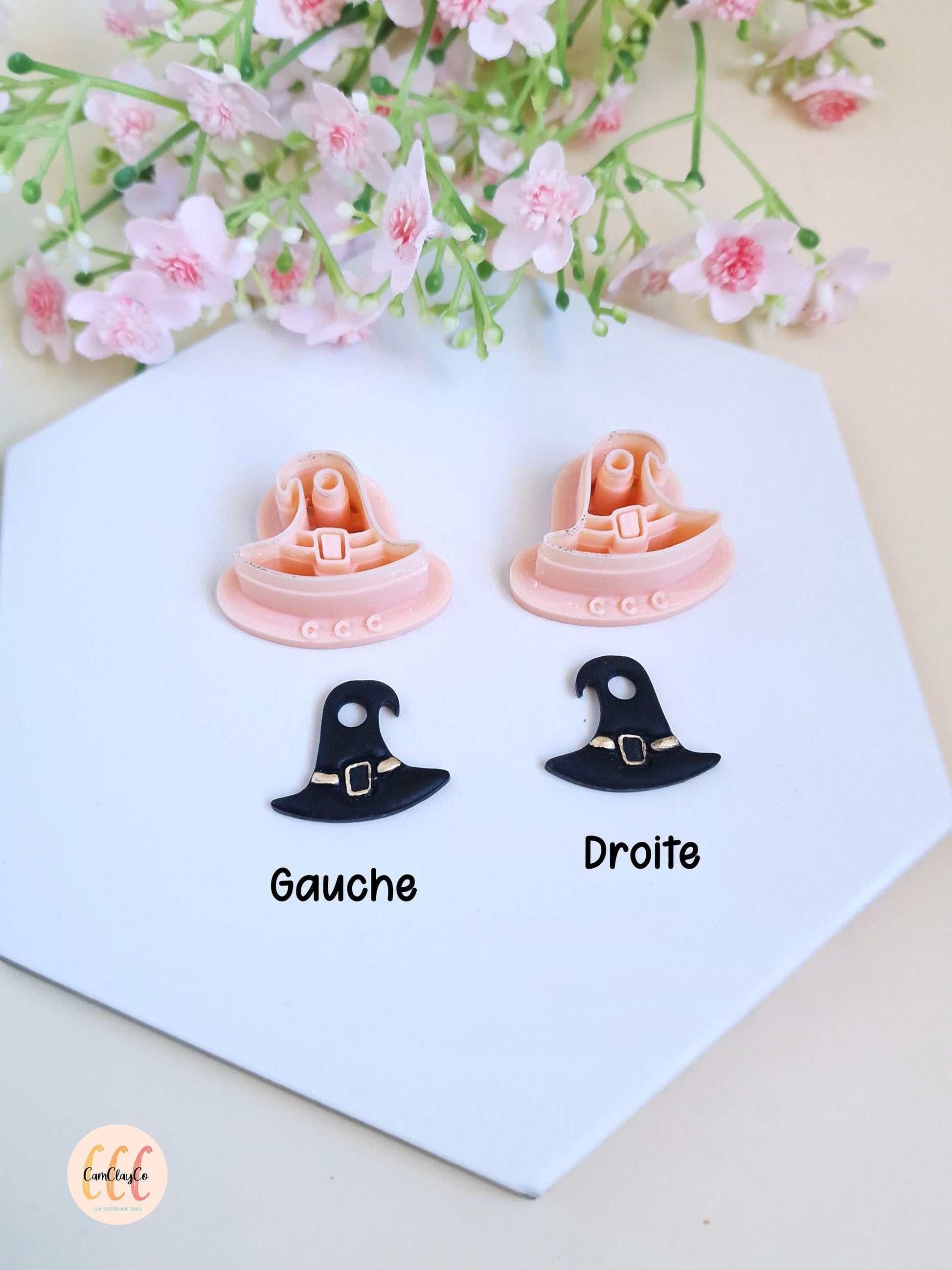 Emporte-pièces en forme de chapeaux de sorcière pour la fabrication de bijoux en argile polymère, pampilles créoles interchangeables