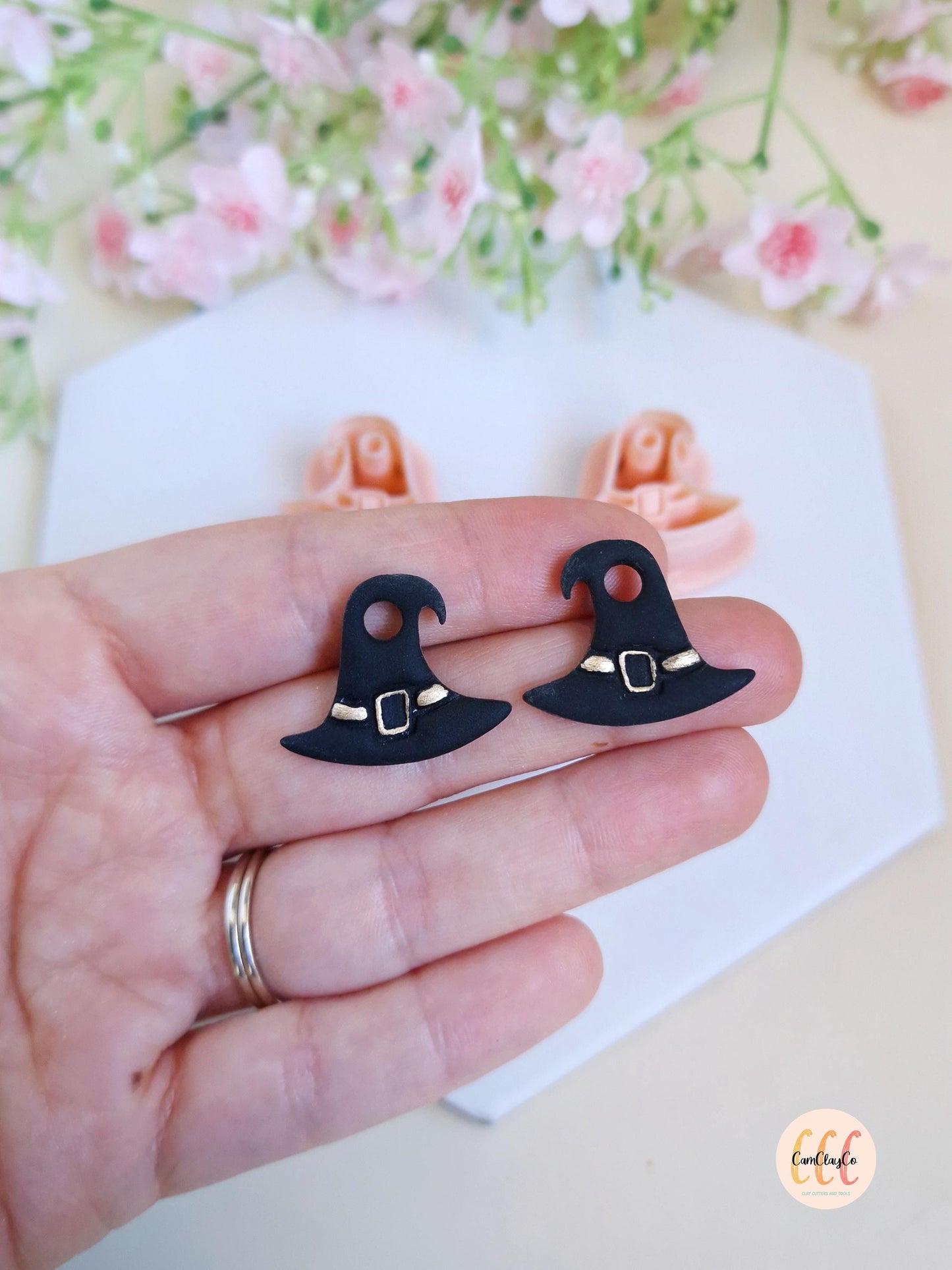Emporte-pièces en forme de chapeaux de sorcière pour la fabrication de bijoux en argile polymère, pampilles créoles interchangeables