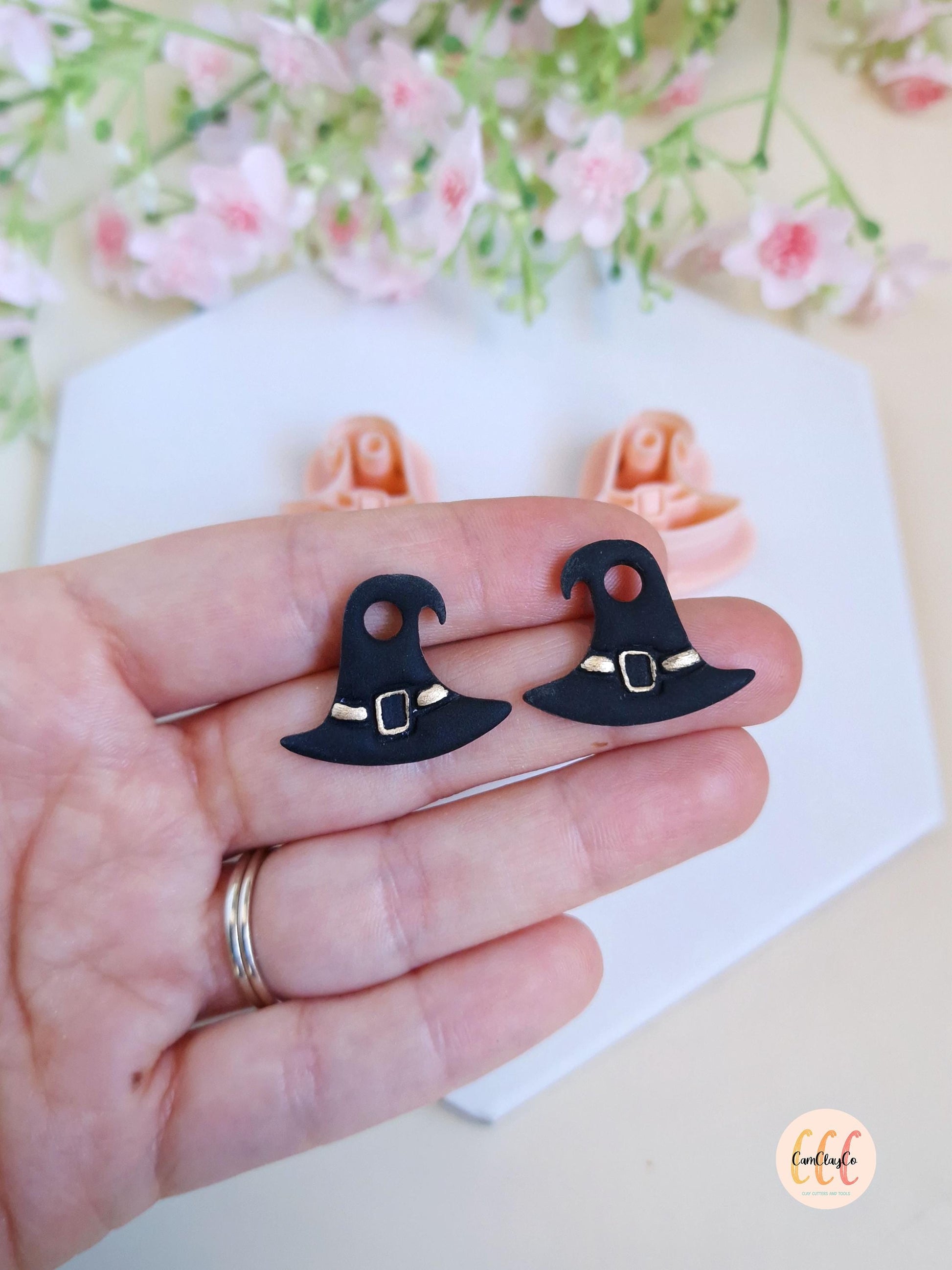 Emporte-pièces en forme de chapeaux de sorcière pour la fabrication de bijoux en argile polymère, pampilles créoles interchangeables