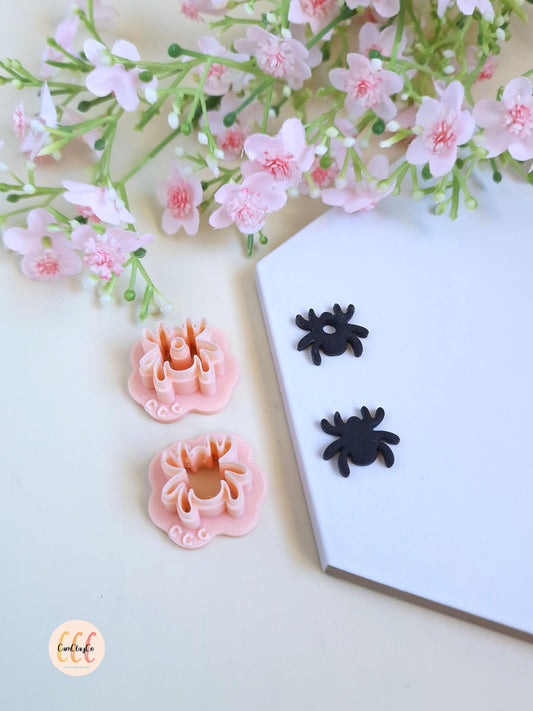 Emporte-pièces 3D en forme de petite araignée pour la fabrication de bijoux en argile polymère, pampilles créoles interchangeables