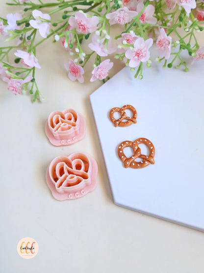 Emporte-pièces 3D en forme de bretzels pour la fabrication de bijoux en argile polymère, créoles interchangeables, pampilles