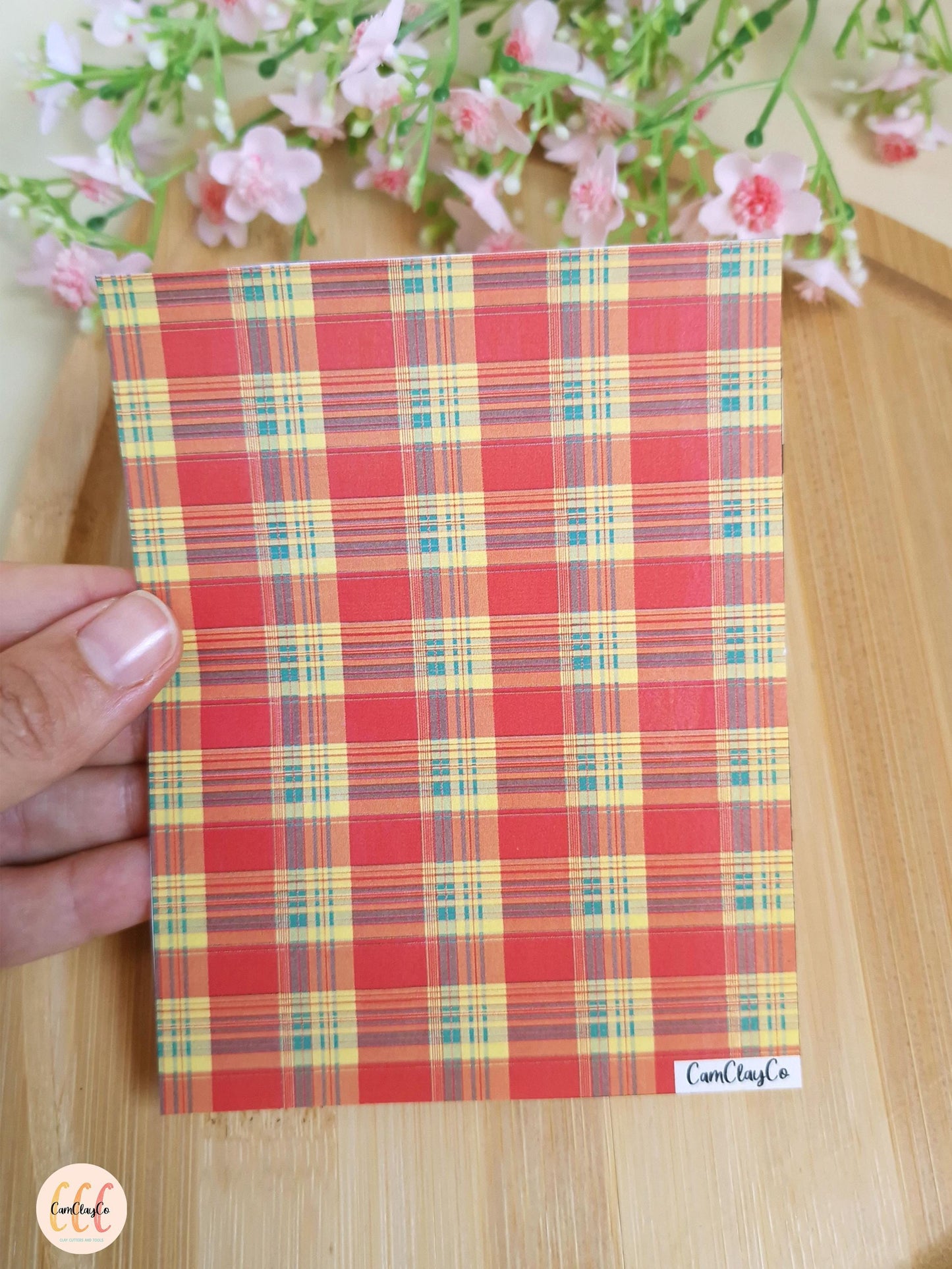 Feuille de transfert soluble à l'eau pour la fabrication de bijoux en argile polymère - Madras 01