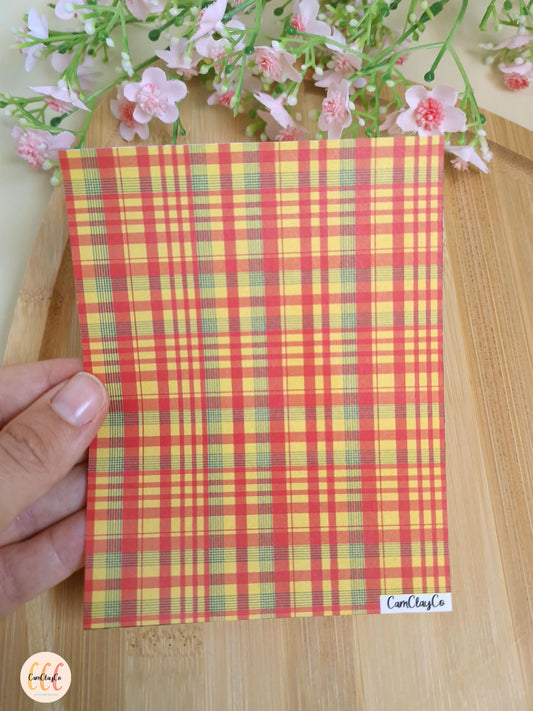 Feuille de transfert soluble à l'eau pour la fabrication de bijoux en argile polymère - Madras 02