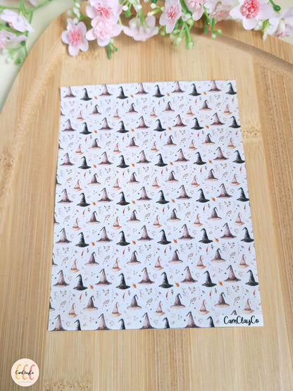 Feuille de transfert soluble à l'eau - Chapeaux sorcière 01