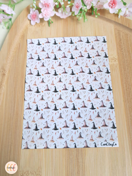 Feuille de transfert soluble à l'eau - Chapeaux sorcière 01