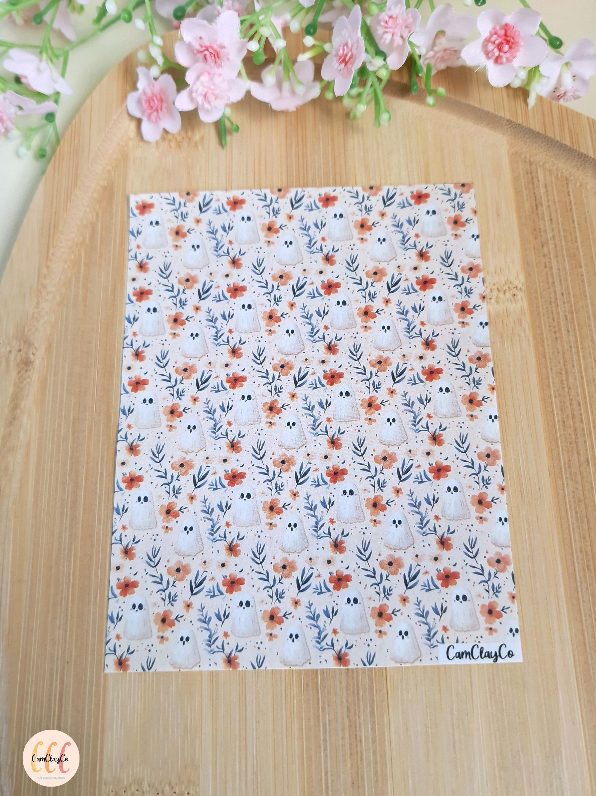 Feuille de transfert soluble à l'eau - Halloween ghost 01