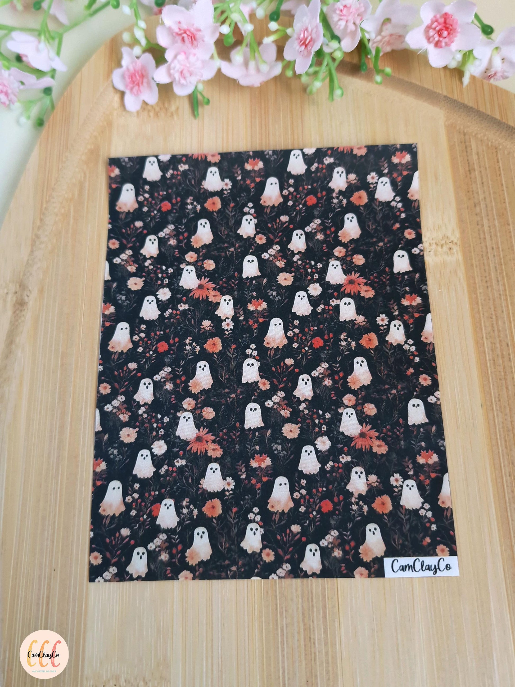 Feuille de transfert soluble à l'eau - Halloween ghost 02